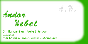 andor webel business card
